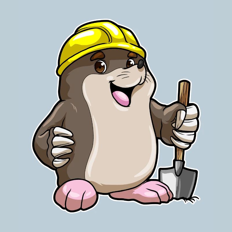 Mole Miner Shovel Mining