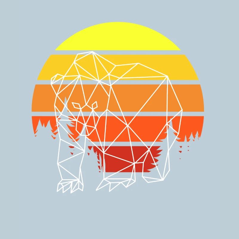 Bear Polygon Sunset