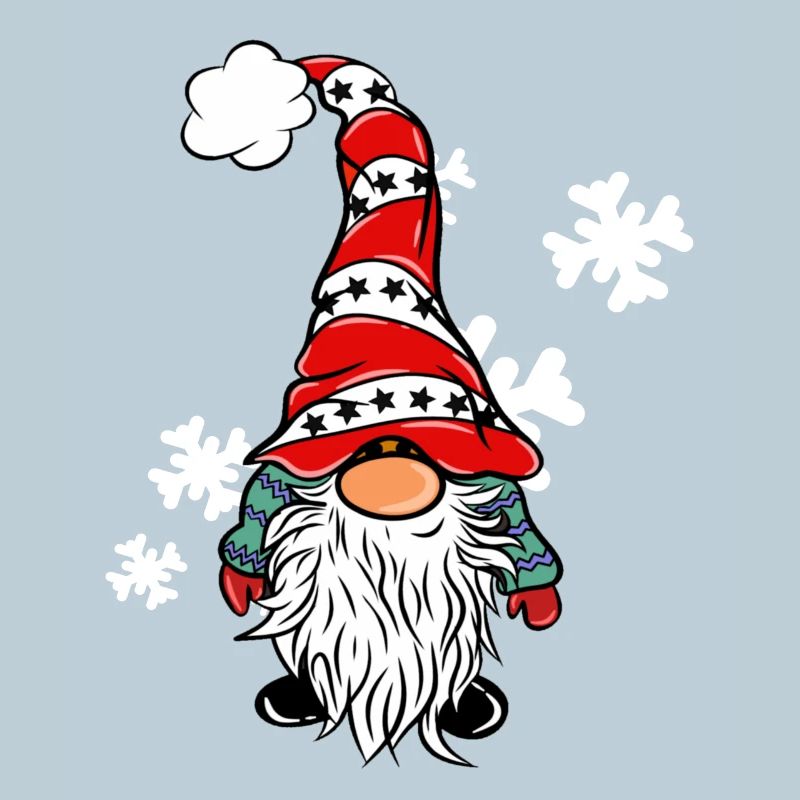 Weihnachts Wichtel mit Schneeflocken