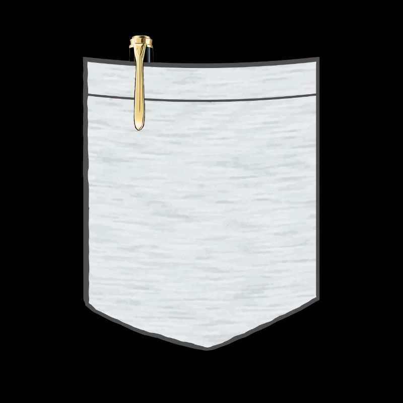 Brusttasche mit Kugelschreiber