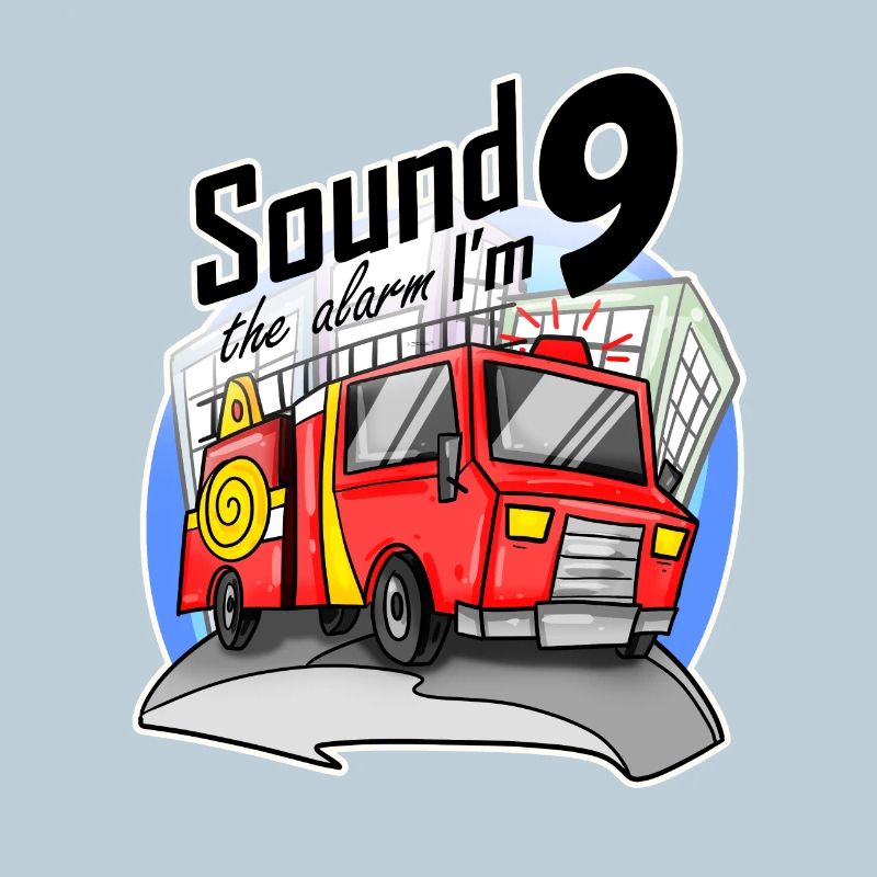 9 years old Young fire engine fire truck car