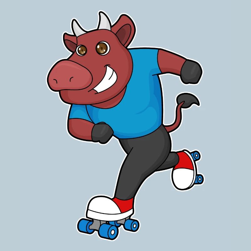 Stier Rollschuhfahren Rollschuhe