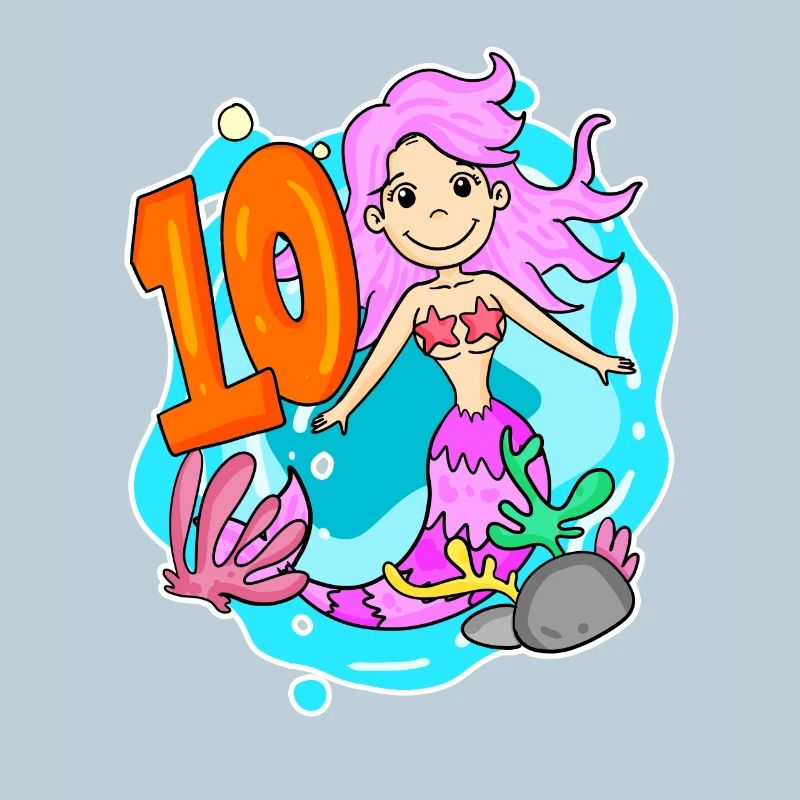 Fille de 10 ans sirène de 10 ans