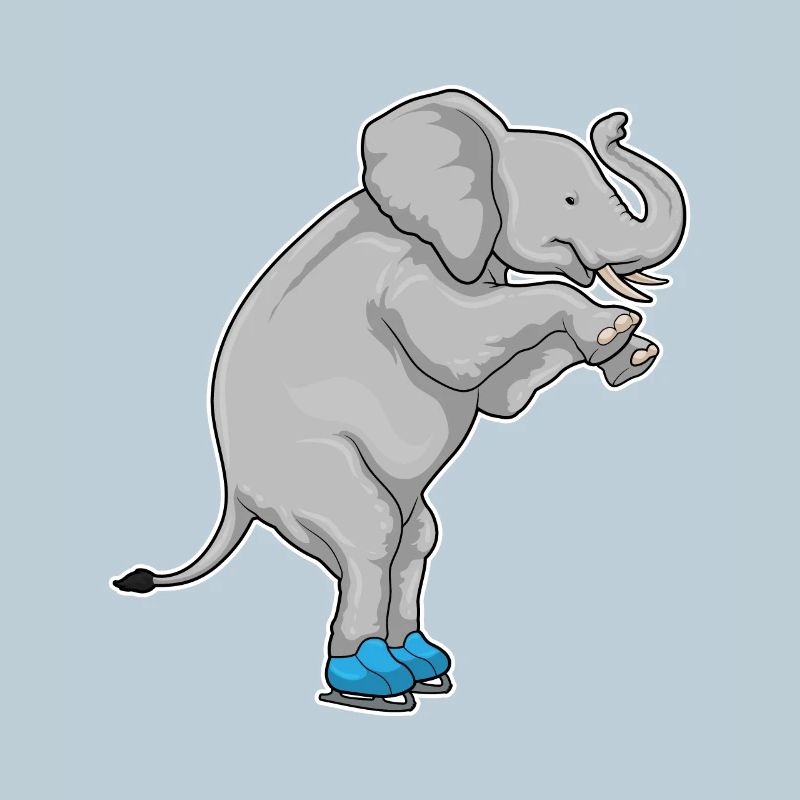 Patins à glace éléphants