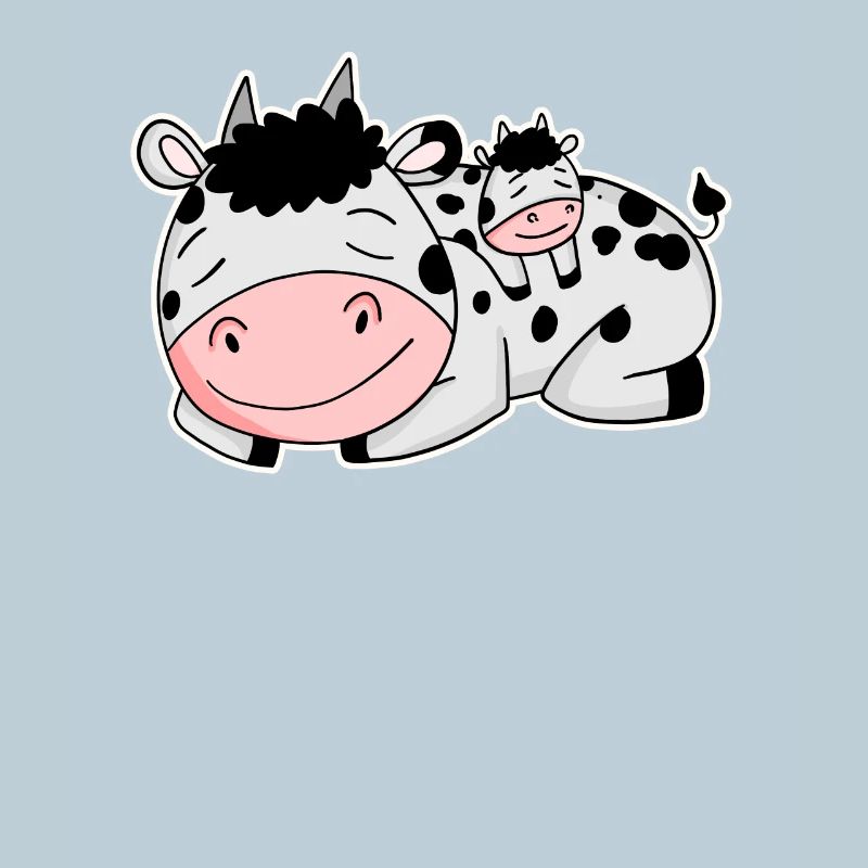 Kuh mit Baby Kuh