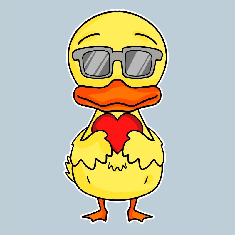 Duck with heart - Love Romantic