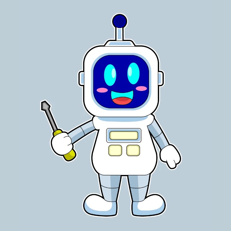 Robot Mechanic Screwdriver Workshop
