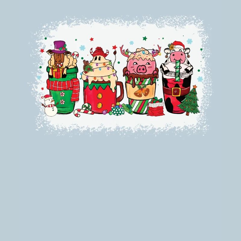 Christmas coffee cup bleached