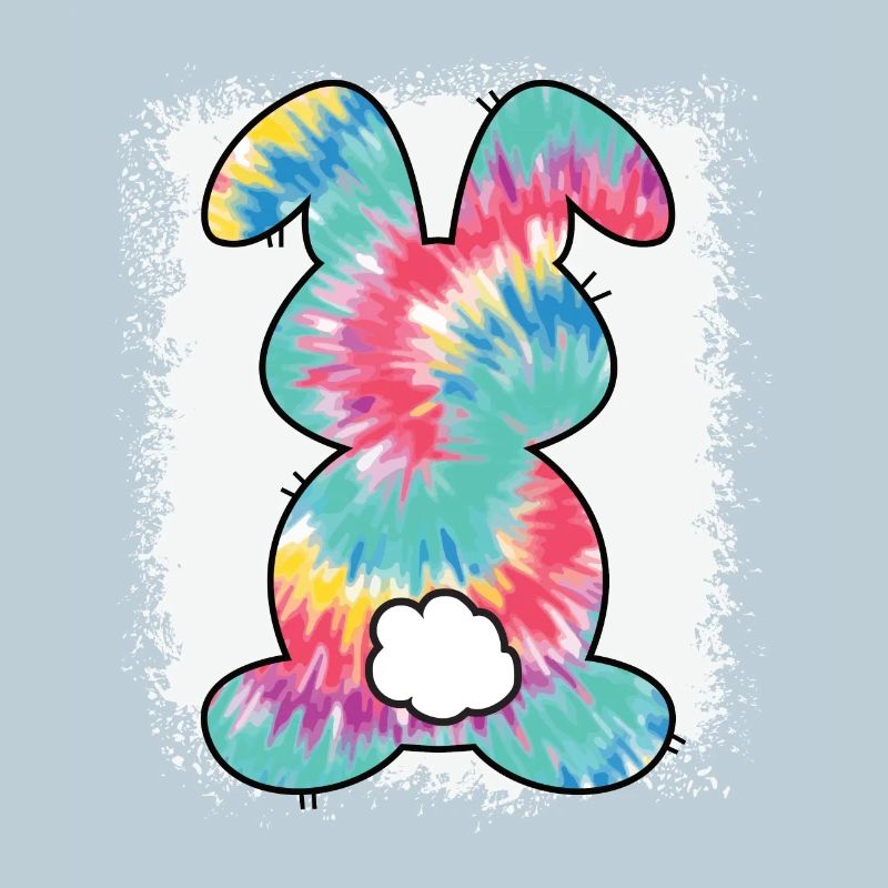 Tie Dye Rabbit Lapin de Pâques blanchi