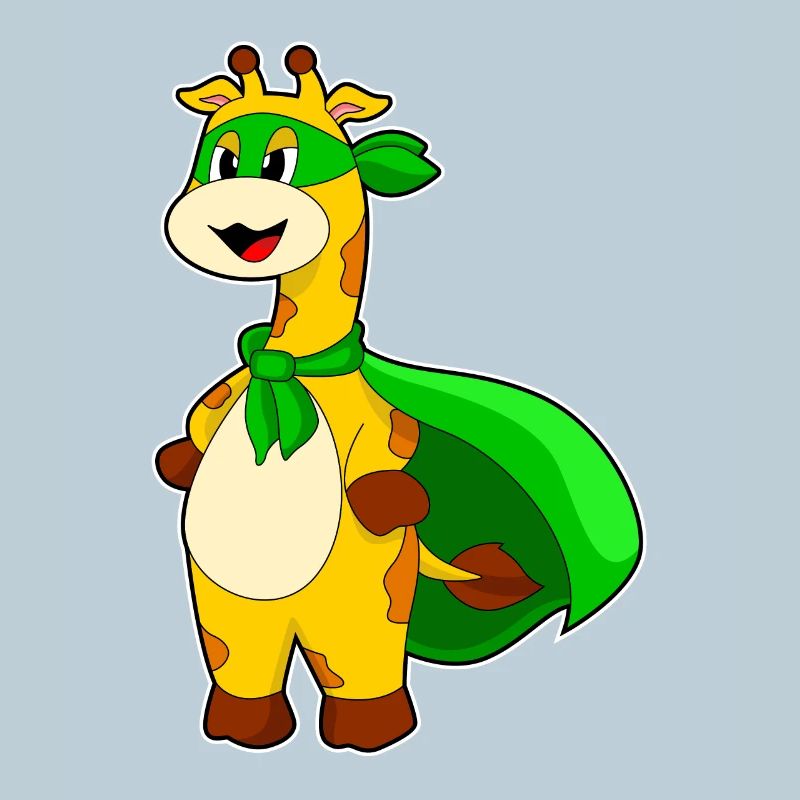 Cape de super-héros girafe