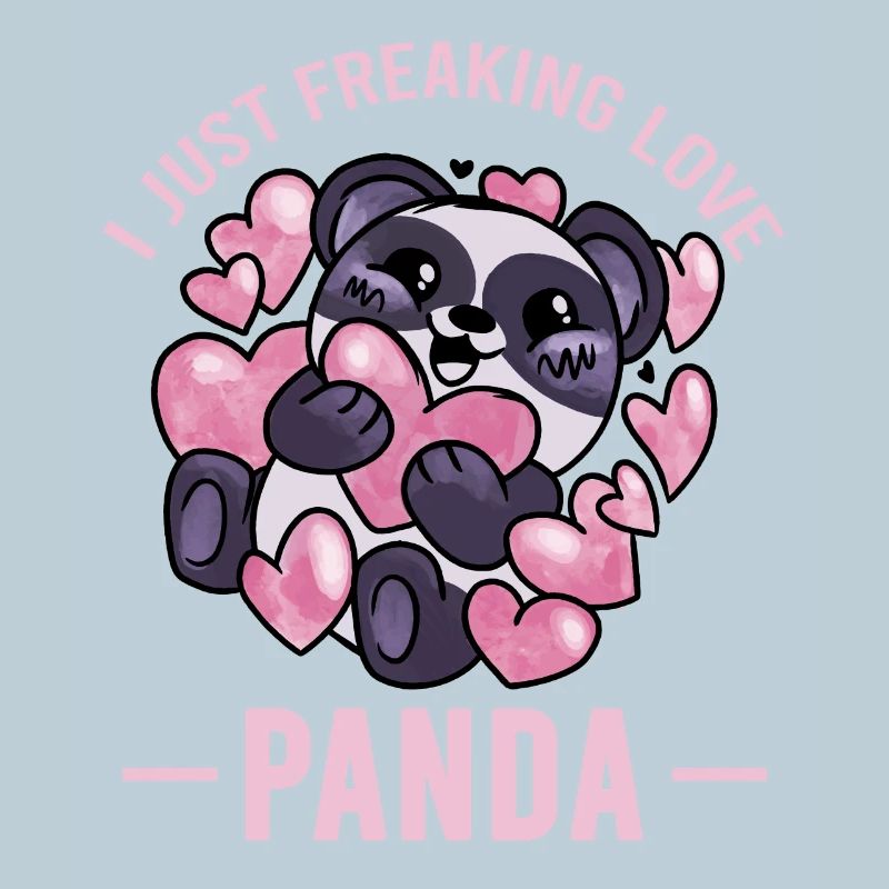 I Freaking Love Panda – Cute Panda Hearts