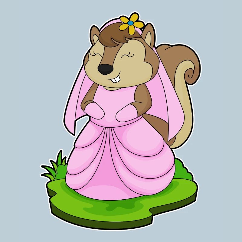 Eichhörnchen Braut Schleier Hochzeit