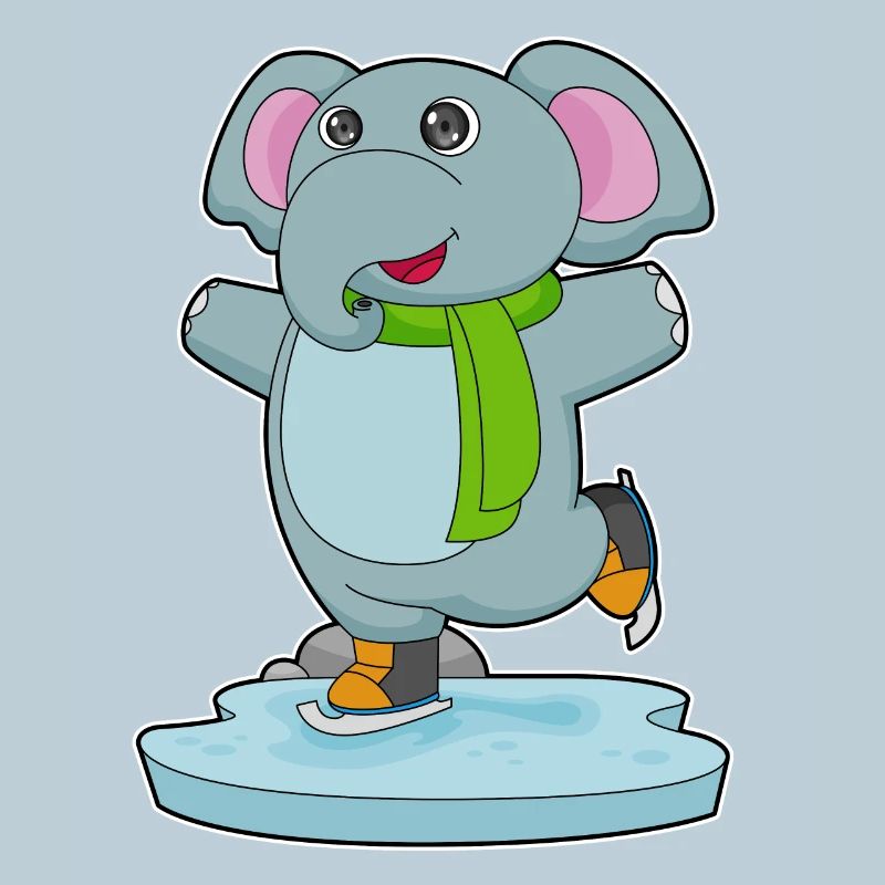 Patins à glace éléphants
