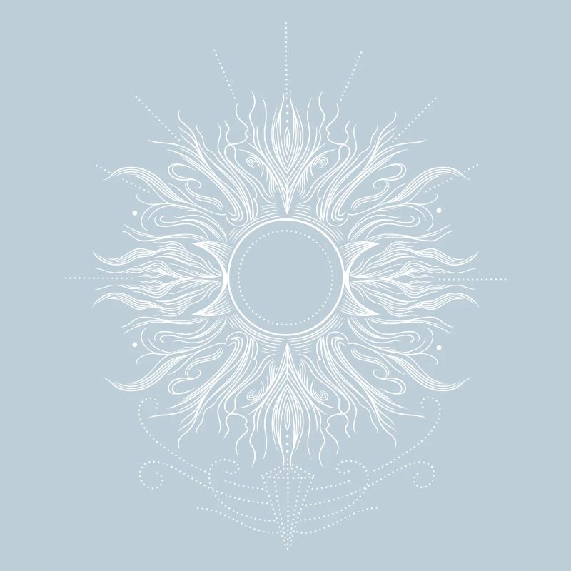 Soleil d’été avec triple lune