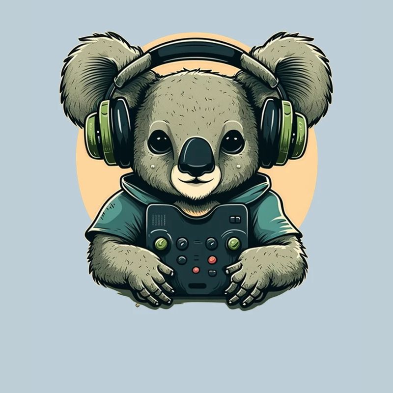 Koala bear with Walkman