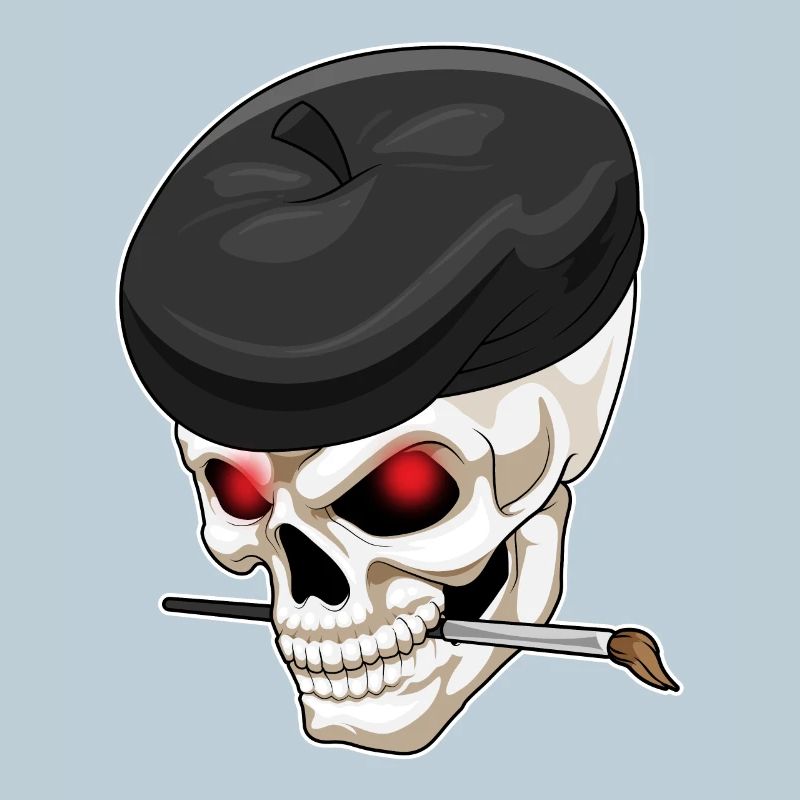 Totenkopf Malen Pinsel