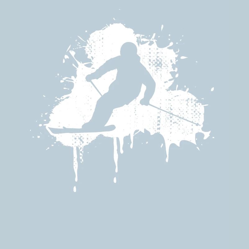 Lustiger Skifahrer
