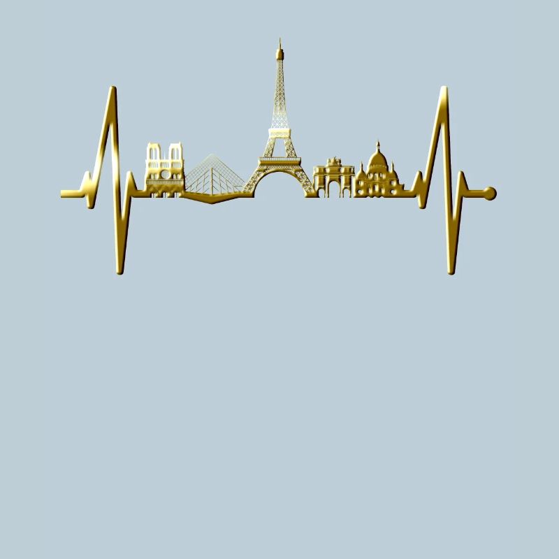 Paris Skyline Herzschlag Eiffelturm Frankreich
