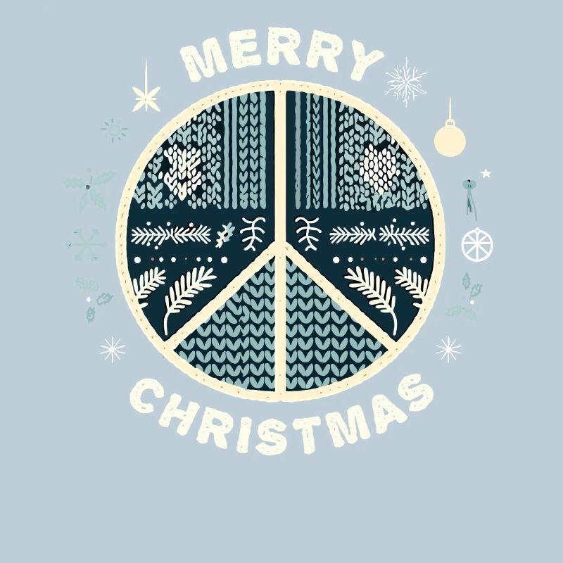 Ugly Christmas Peace Sign Knitting Pattern