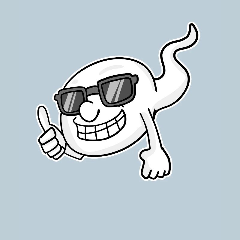 Sperma mit Sonnebrille