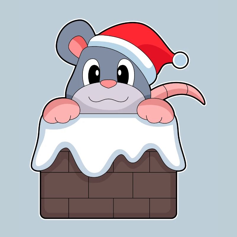 Mur de pierre de Noël de souris