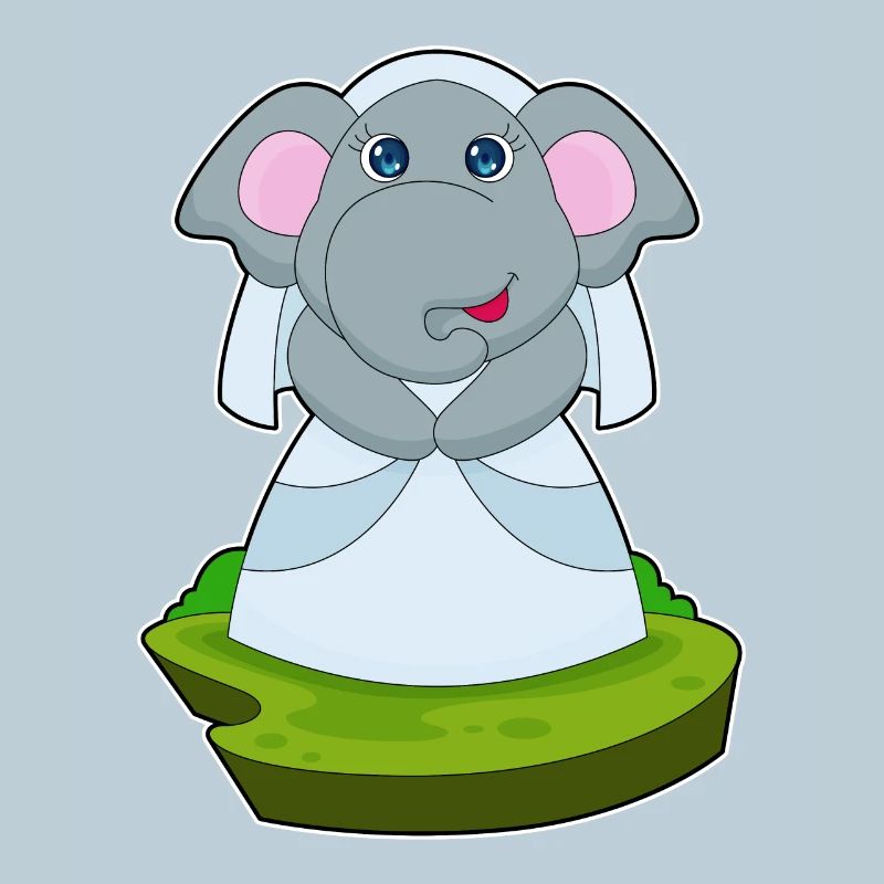 Éléphant voile de mariée mariage