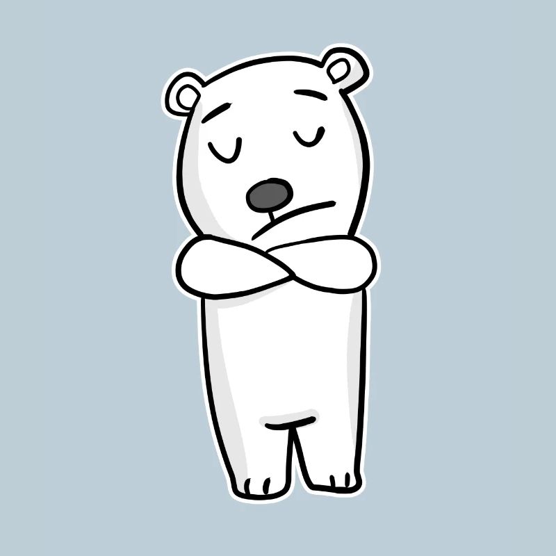 Polar bear is annoyed