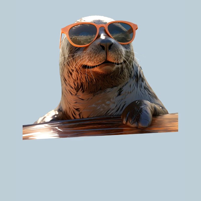 Phoque avec lunettes de soleil Phoque Morse Phoques mignons