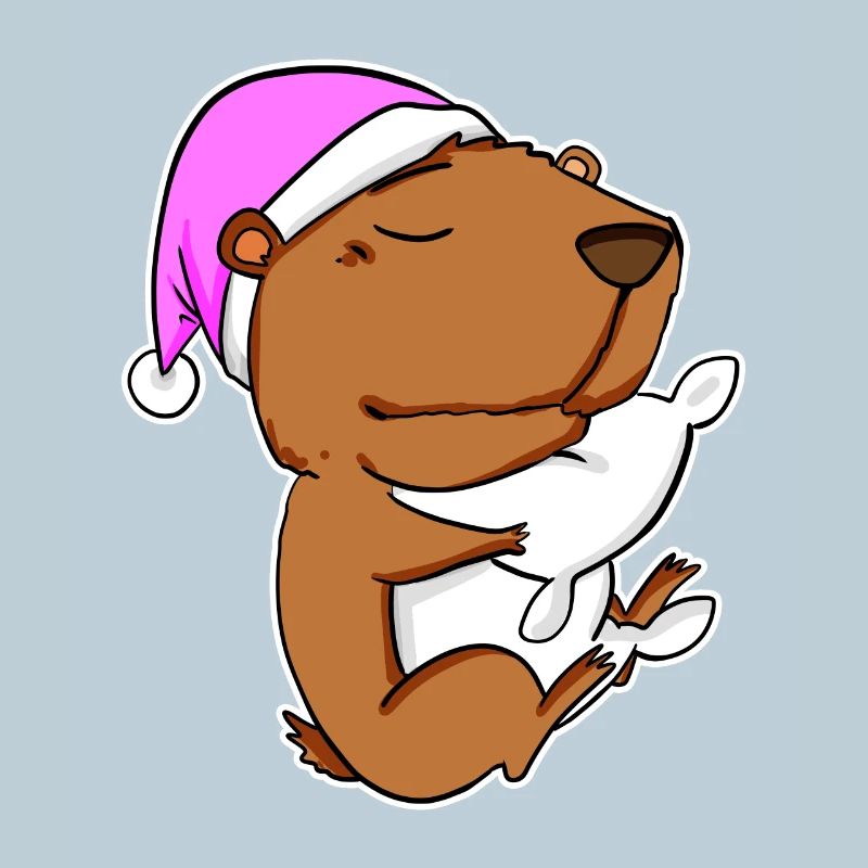 Capybara Capybara Tired Pillow Relax