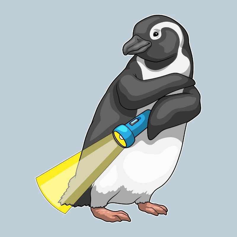 Lampe de poche pingouin