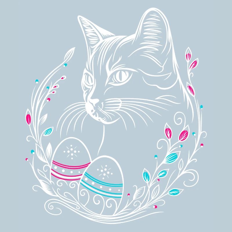 Chat Oeufs de Pâques Chat de Pâques