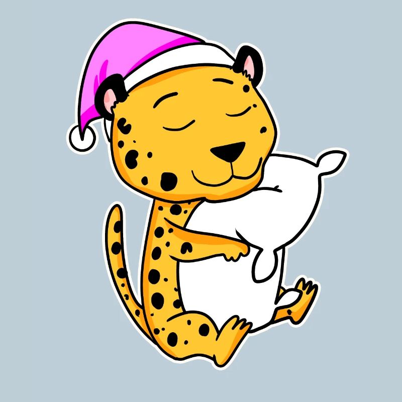 Gepard Müde Ausschlafen Schlafen Mädchen