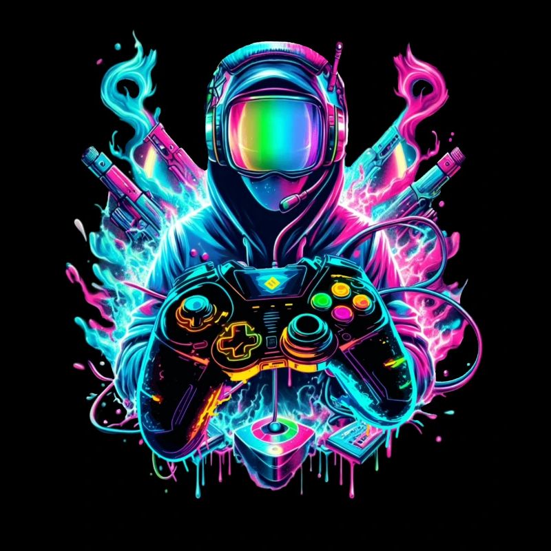 Gamer Synthwave Gaming Enthusiast
