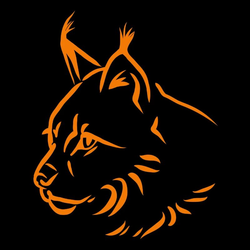 Luchs in orange