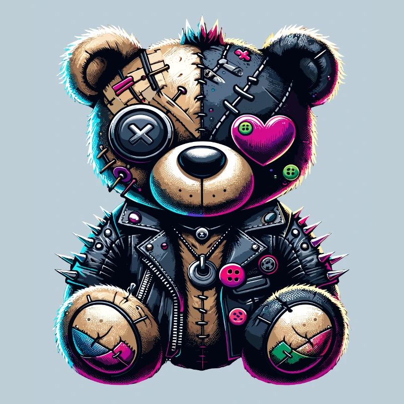 Punk Emo Plüsch Teddybär