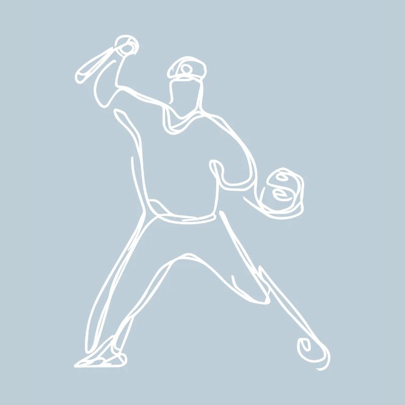 Baseball player sketch