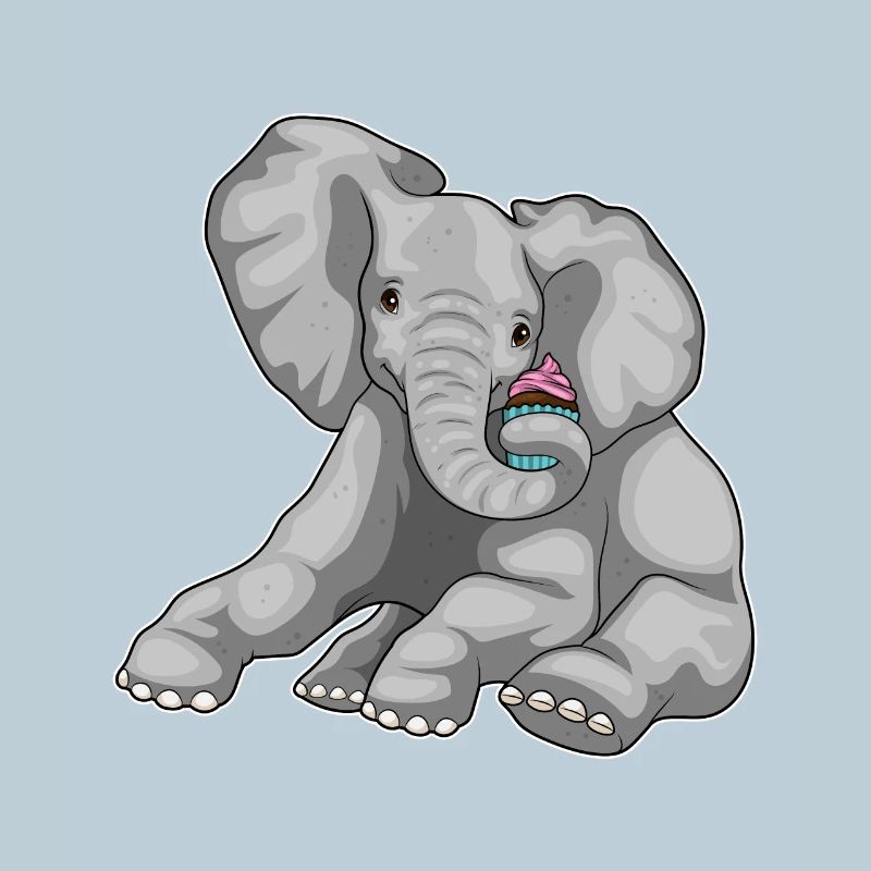 Cupcake éléphant