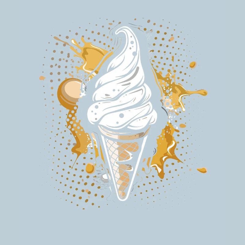 Eiswaffel Farbklecks