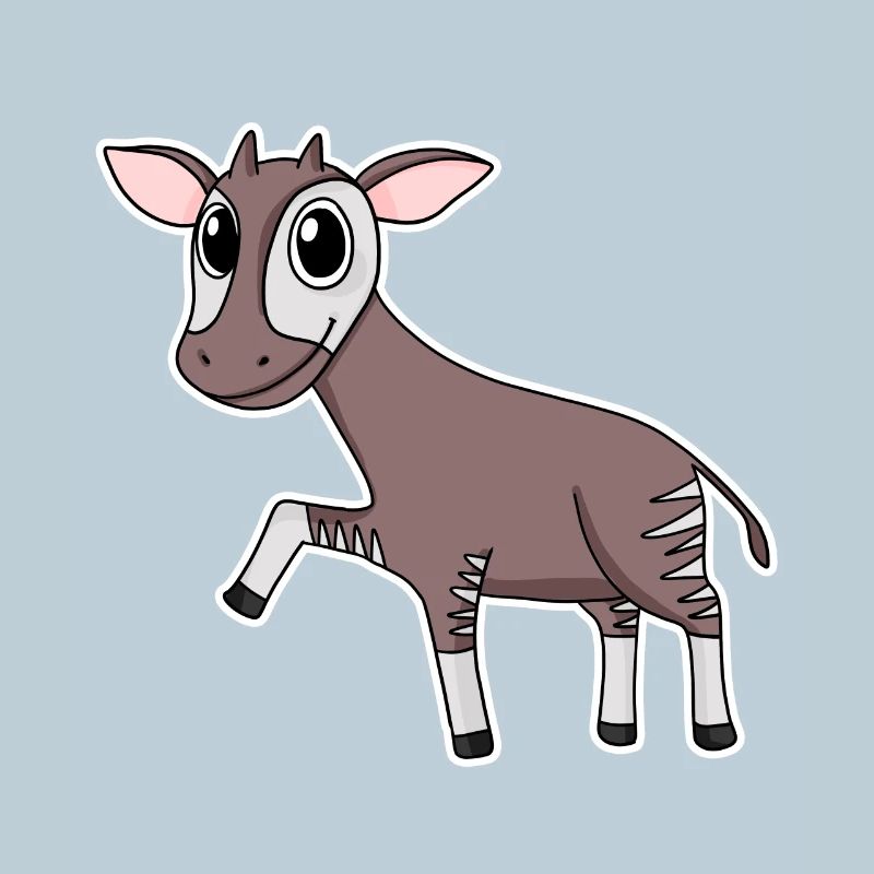 Motif de girafe de forêt d’okapis