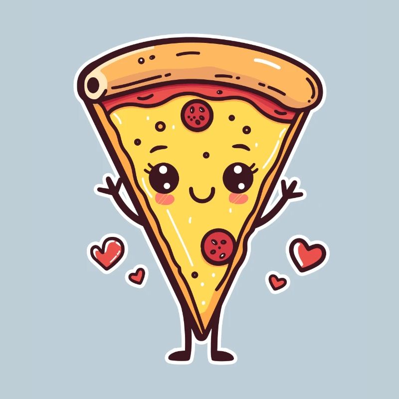 Look de dessin animé de pizza