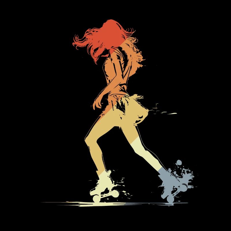 Roller Skating Girl Graphic