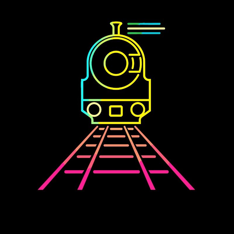 Eisenbahn Cartoon Stil