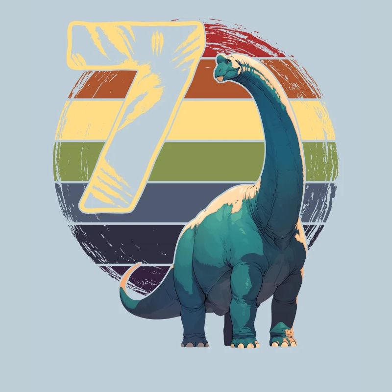 Brachiosaurus 7 Years 7th Birthday Gift