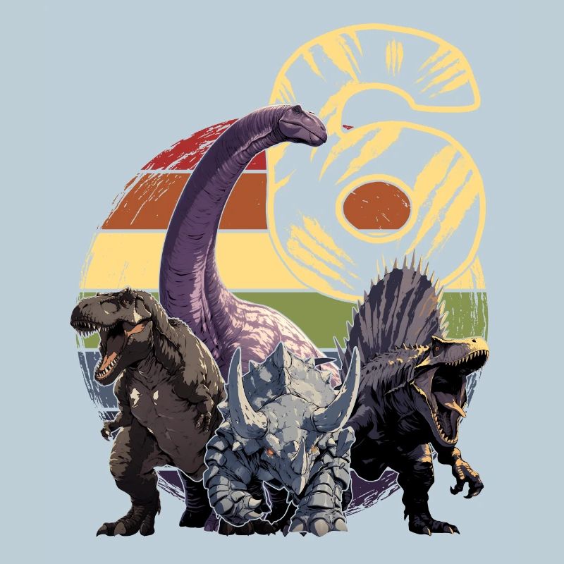 Coole Dinosaurier 6 Jahre 6. Geburtstag Geschenk