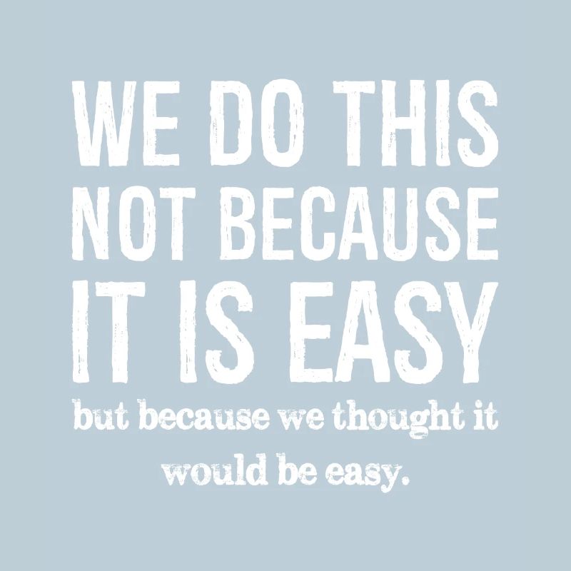 we do this not because it is easy