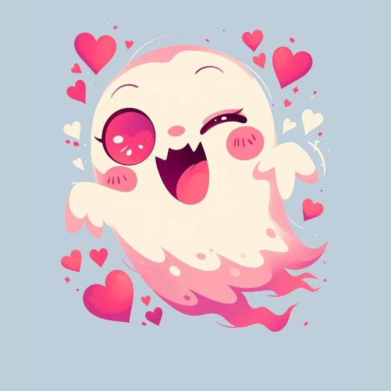 Cute Halloween Geist Herzchen Gespenst Spuk
