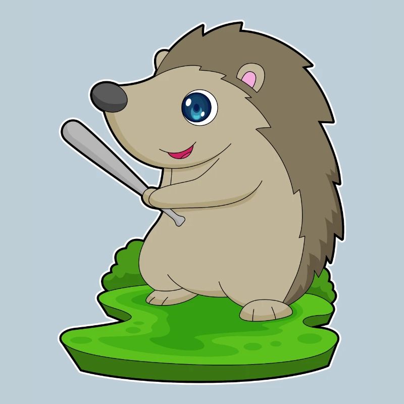 Igel Baseball Baseballschläger