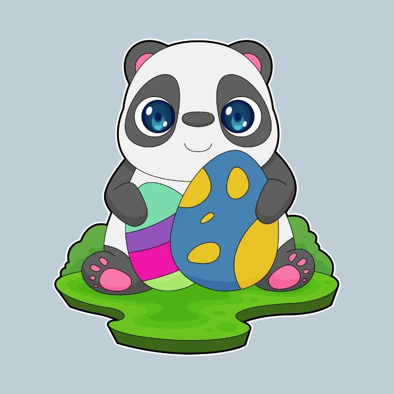 Oeufs de Pâques Panda