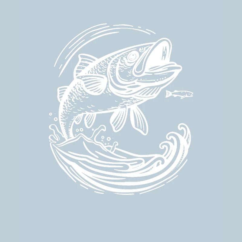 Fischen Cartoon Stil