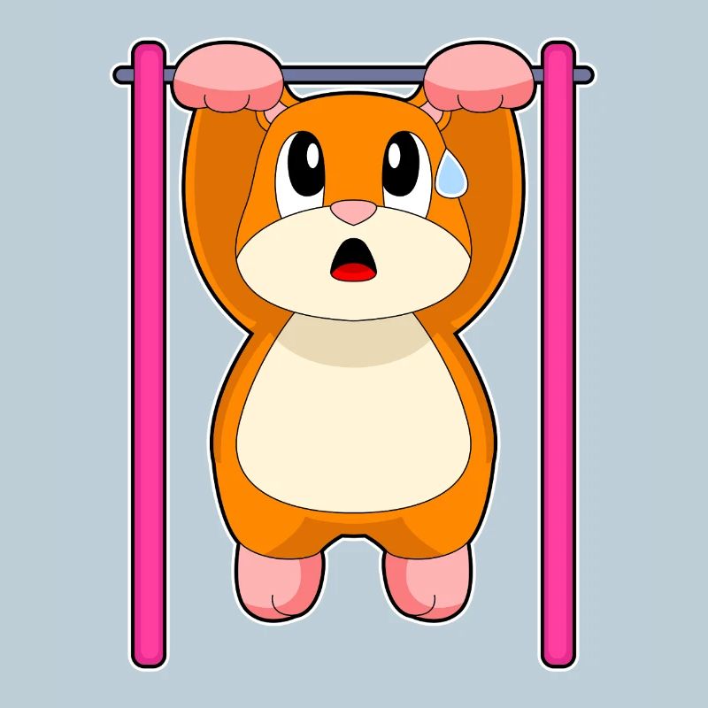 Hamster Bodybuilder Pull-ups Bodybuilding